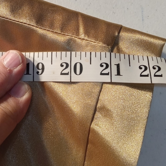 Gianni Vironi Unisex 48R/42W Longline Gold Satin Vest Formal Sleeveless Button - Picture 3 of 9